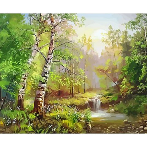 Landscape Forest Diy Paint By Numbers Kits ZXQ3951 - NEEDLEWORK KITS