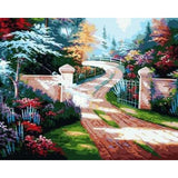 Landscape Garden Diy Paint By Numbers Kits ZXB311 - NEEDLEWORK KITS