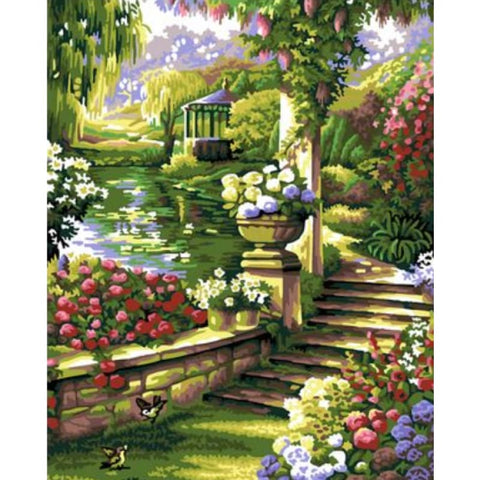 Landscape Garden Diy Paint By Numbers Kits ZXQB017-19 - NEEDLEWORK KITS