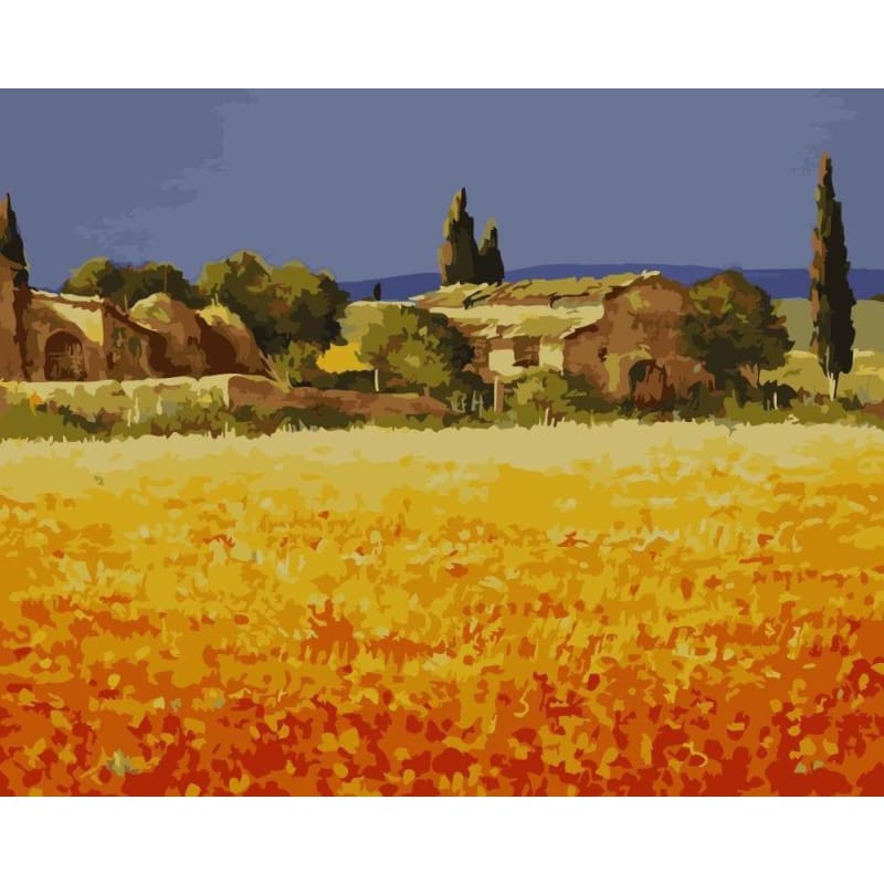 Landscape Village Diy Paint By Numbers Kits WM-1386 - NEEDLEWORK KITS