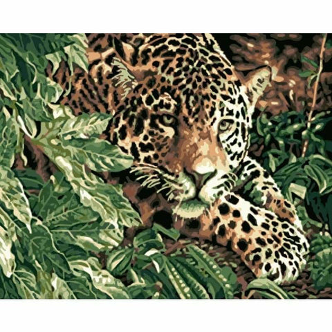 Leopard Diy Paint By Numbers Kits WM-950 - NEEDLEWORK KITS