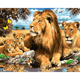 Lion Diy Paint By Numbers Kits WM-1796 - NEEDLEWORK KITS