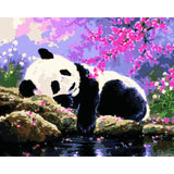 Lovely Panda Diy Paint By Numbers Kits WM-854 - NEEDLEWORK KITS
