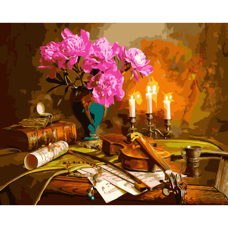 Musical Instruments Diy Paint By Numbers Kits WM-687 - NEEDLEWORK KITS