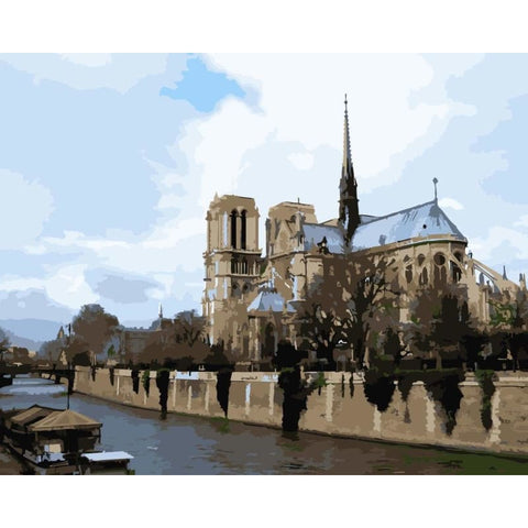 Notre Dame de Paris Diy Paint By Numbers Kits WM-1078 - NEEDLEWORK KITS