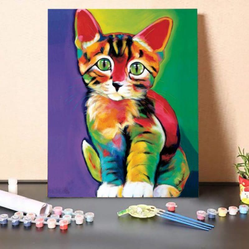 Paint by Numbers Kit – Colored Kitten