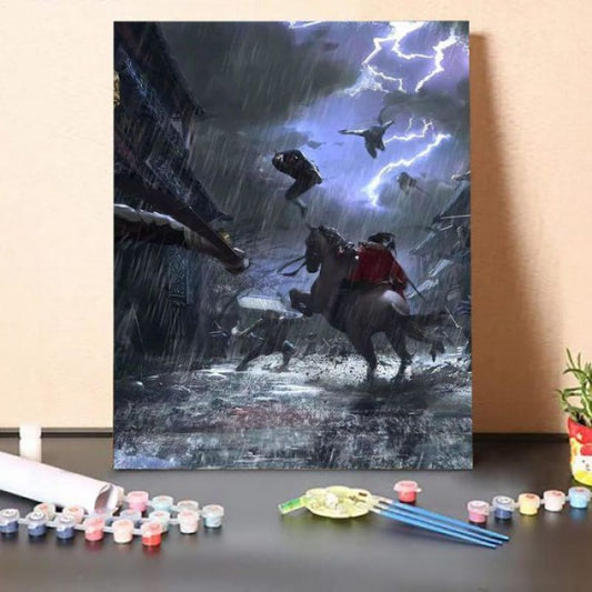 Paint by Numbers Kit-Fight