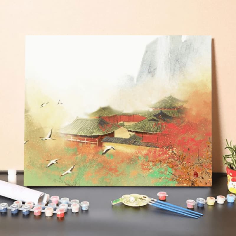 Paint by Numbers Kit-Flying crane