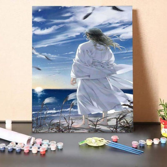 Paint by Numbers Kit-Man in white