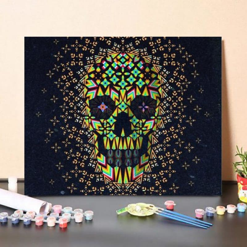 Paint By Numbers Kit Old flower skeleton