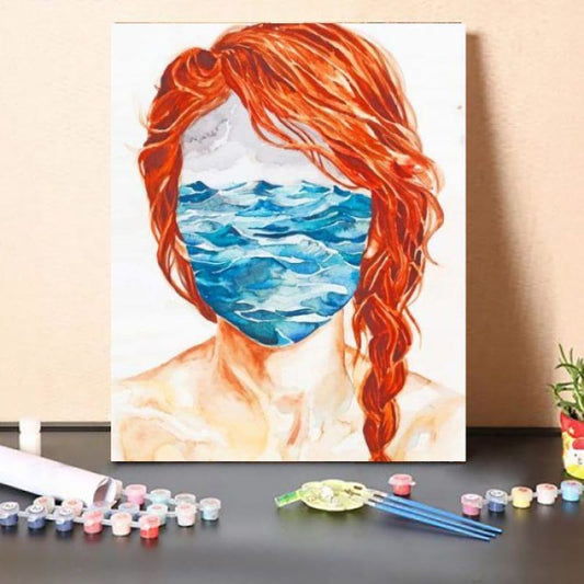 Paint By Numbers Kit Sea Face Art