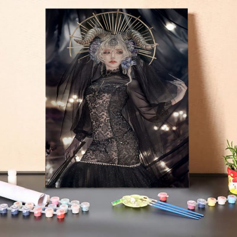 Paint by Numbers Kit-Sheep Woman