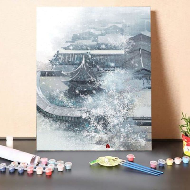 Paint by Numbers Kit-Snow Palace