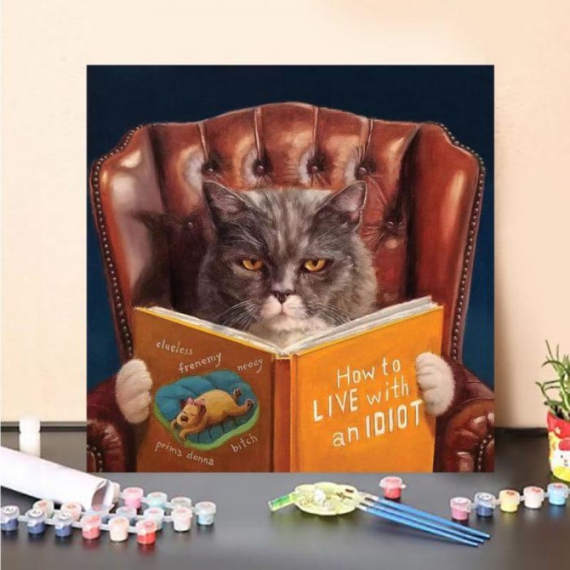 Paint by Numbers Kit-Staring cat