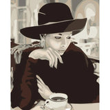 Portrait Gril Diy Paint By Numbers Kits ZXB195-16 - NEEDLEWORK KITS