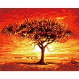 Tree Diy Paint By Numbers Kits WM-1102 ZXZ-007 - NEEDLEWORK KITS